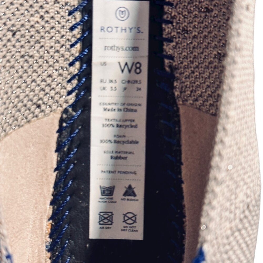 Rothy's Points Pearl Metallic Retired Size 8 - image 4